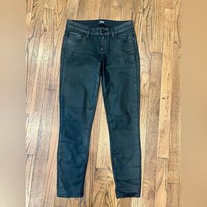 Paige Black Coated Verdugo Ultra Skinny Denim Jeans Women's Size 25